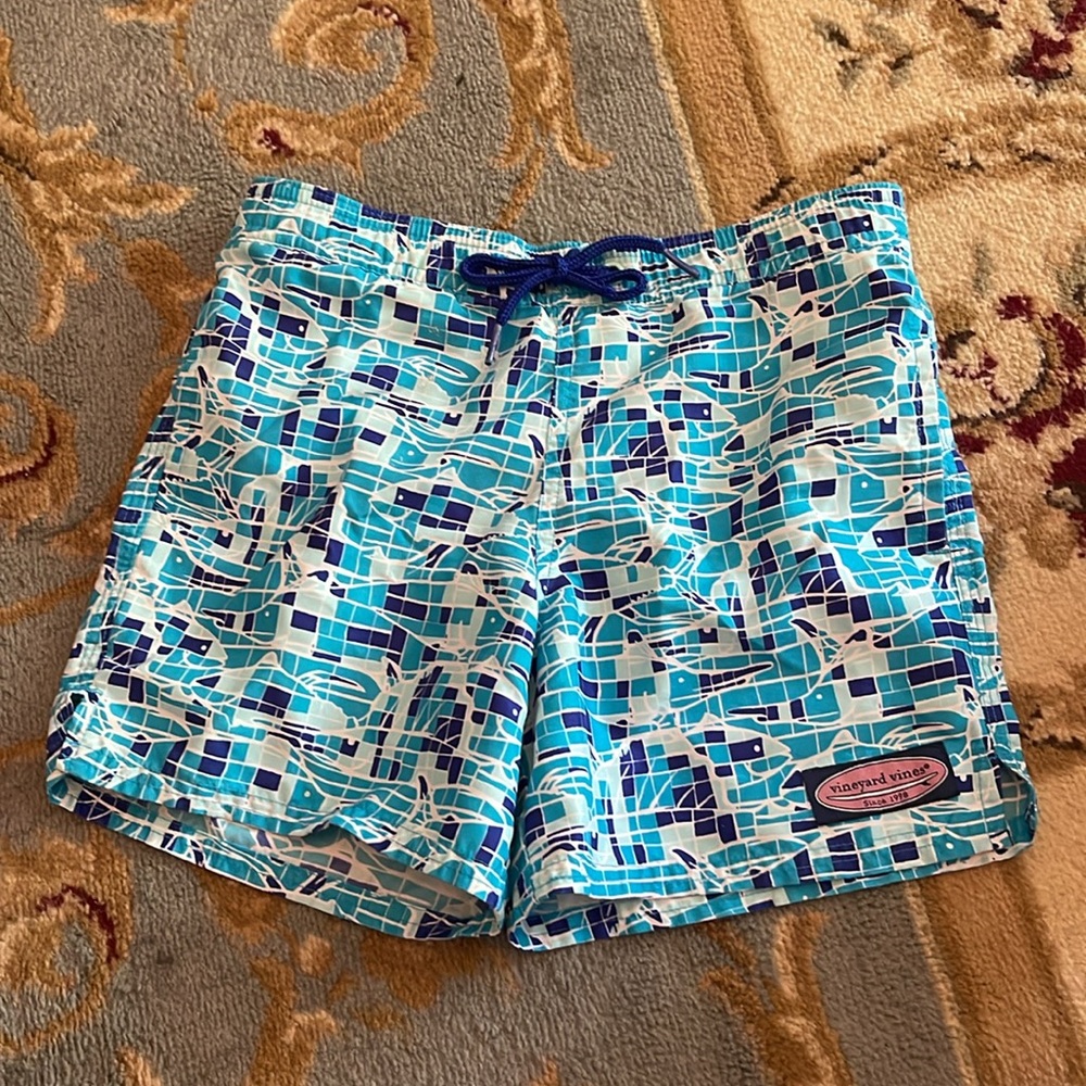 Vineyard Vines Gamefish mosaic chappy trunks boy swim trunks 5